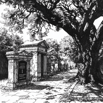 Lafayette Cemetery No. 1 Drawing