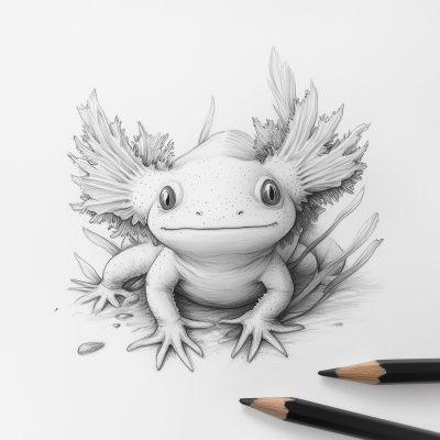 Cute Axolotl Sketch