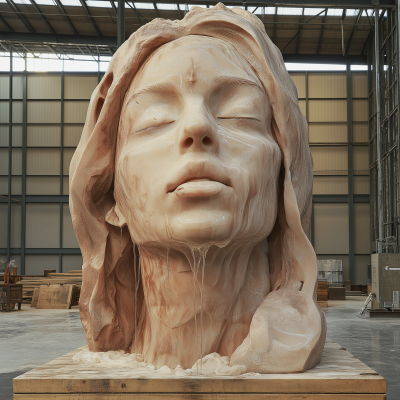 Lifesize Marble Woman Sculpture