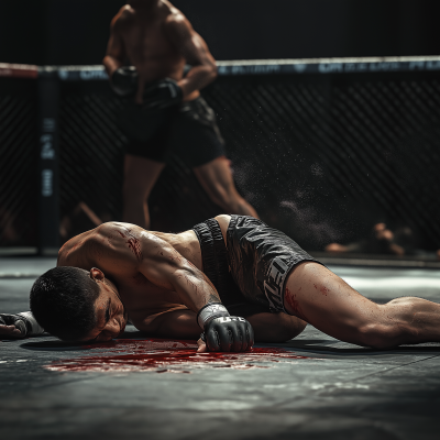 Knocked Out MMA Fighter
