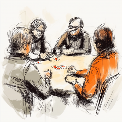 Doodle of People Playing Bridge