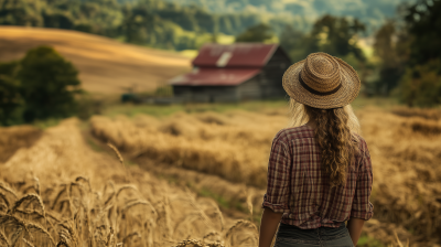 Lady Farmer in the Field