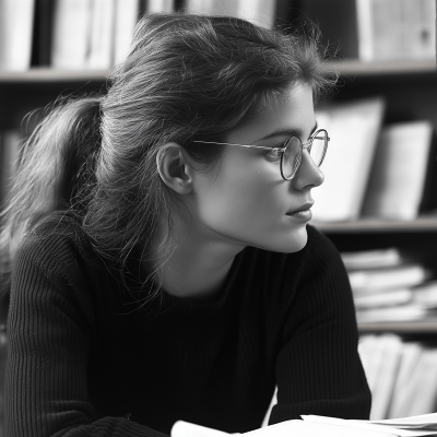 Black and White Academic Portrait