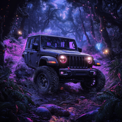 Black Jeep Wrangler Off-Road