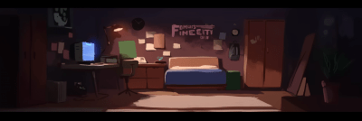 90’s Student Room Illustration