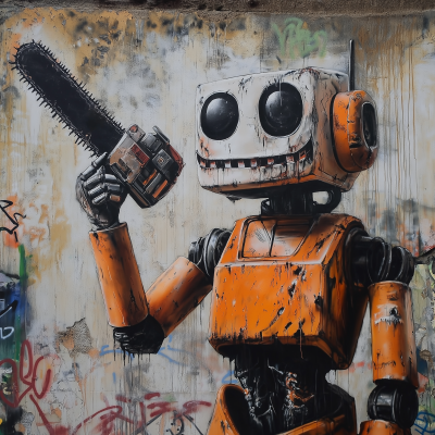 Robot with Chainsaw