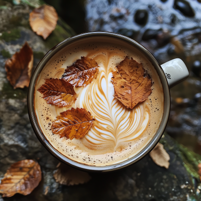 Leaves in Coffee