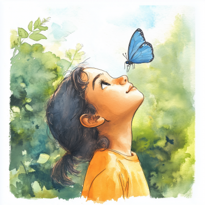 Girl with Butterfly