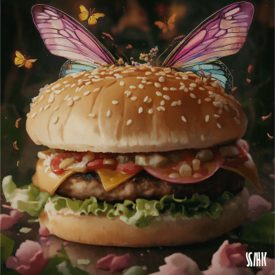 Fairy Wings with Hamburger