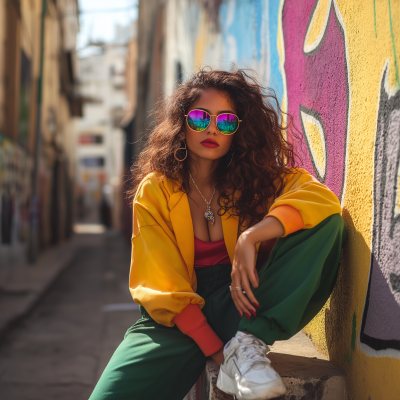 Stylish Latina in Urban Setting