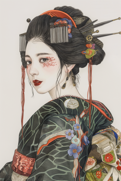 Geisha in Watercolour