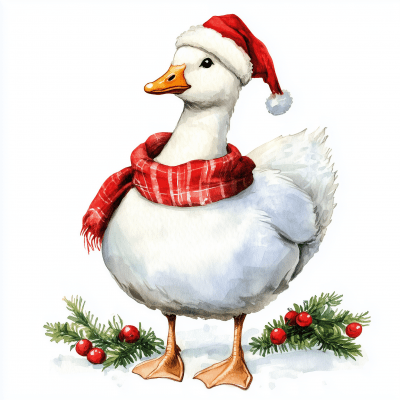 Cute Christmas Goose