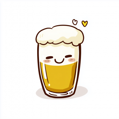 Cute Beer Illustration