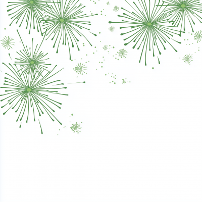 Green Fireworks Display