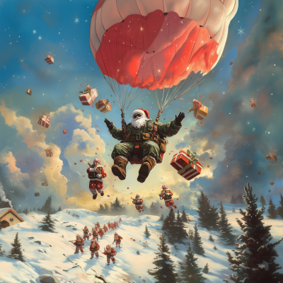 Santa’s Parachuting Adventure