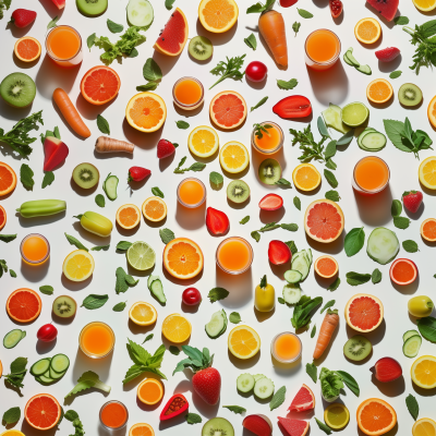 Colorful Fruit and Vegetable Pattern