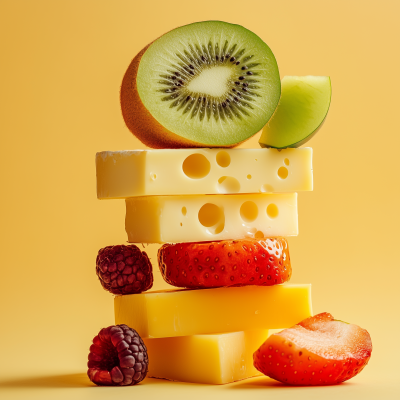 Cheese and Fruit Stack