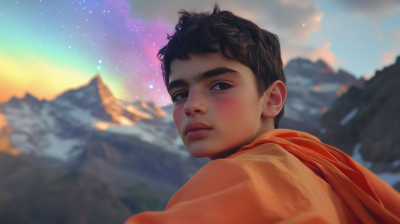 Mystical Boy in the Mountains