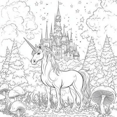 Enchanted Unicorn Scene