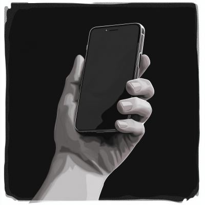 Hand Holding an iPhone