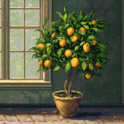 Lemon Tree in Pixel Art