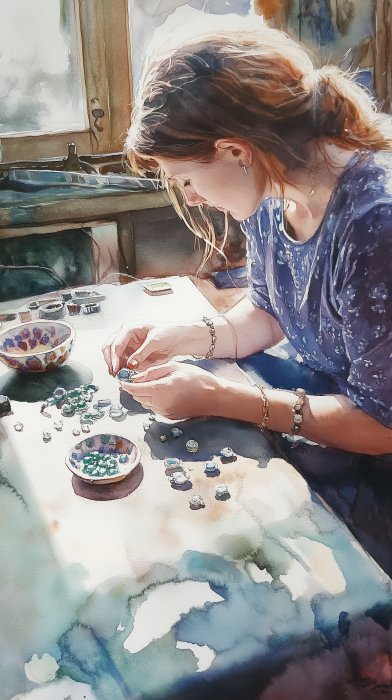 Crafting Jewelry in Sunlight
