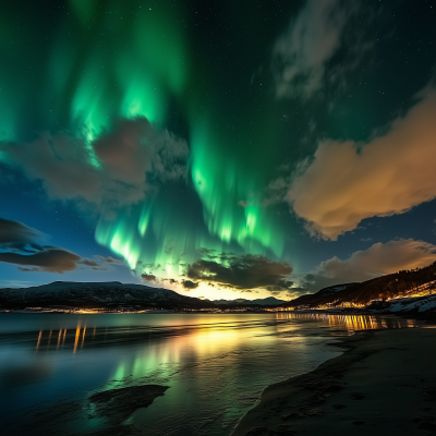 Auroras Dance in the Night Sky