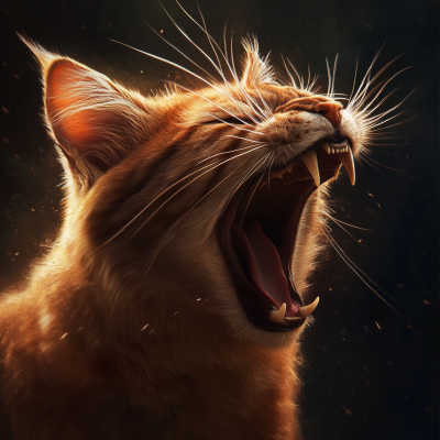 Proud Cat Roaring