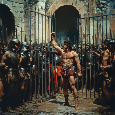 vercingetorix in a cage in Rome