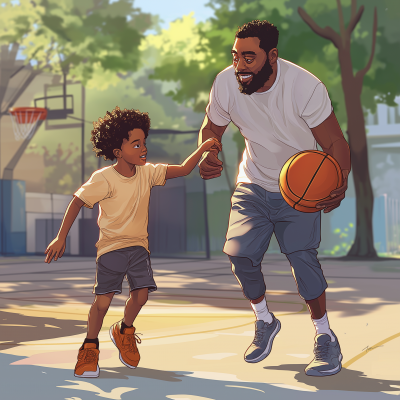 Father and Son Basketball