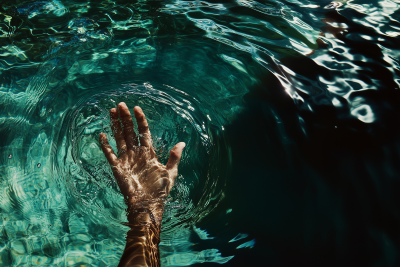 Hand in Turquoise Water