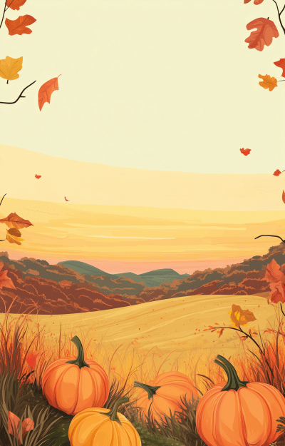 Autumn Sunset Scene