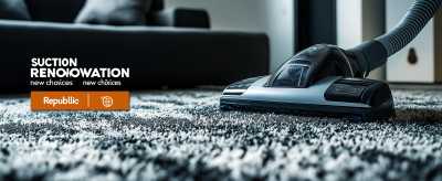 Modern Vacuum Cleaner on Carpet