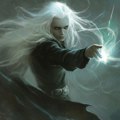 Drow Mage Casting Magic