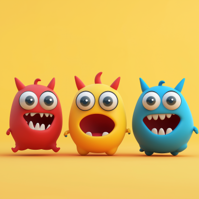 Playful Baby Monsters