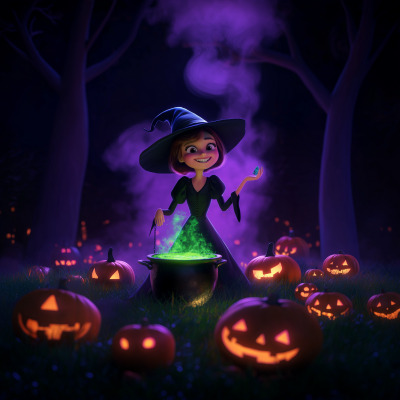 Witch with Cauldron