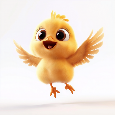 Cheerful Cartoon Chicken