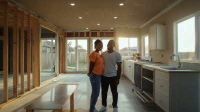 Young Couple in Modern Kitchen