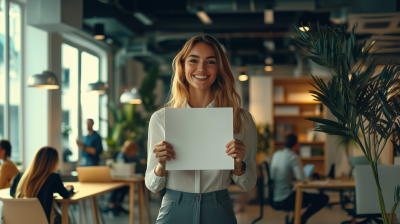 Happy Businesswoman in Office