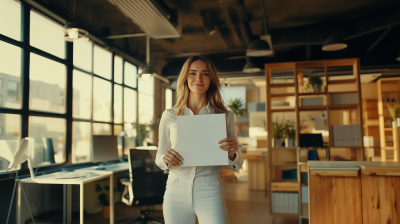 Business Woman in Modern Office