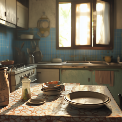 Empty Indian Kitchen