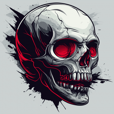 Skull Vector Logo Tattoo