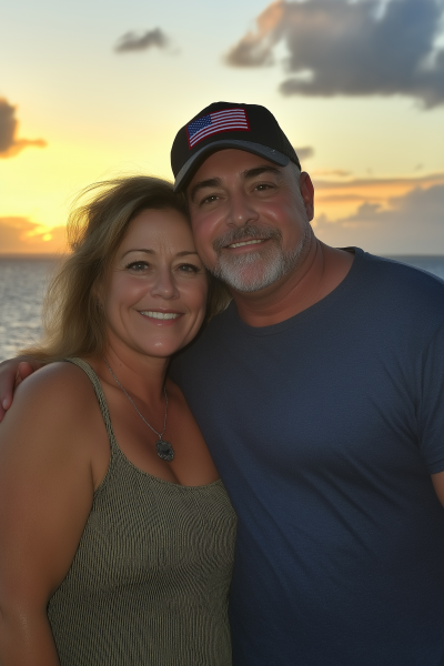 Couple at Sunset on Cruise