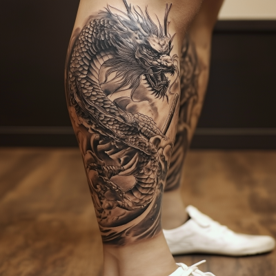 Dragon Samurai Tattoo Design