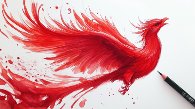 Elegant Red Phoenix