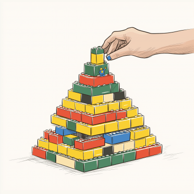 Lego Pyramid Construction