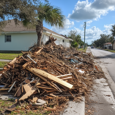 Hurricane Debris Piles