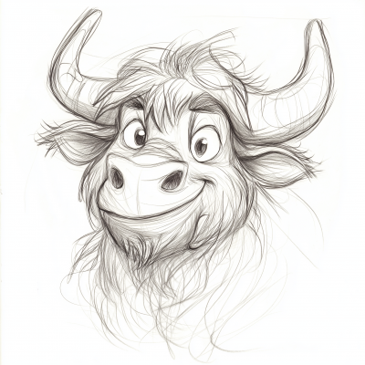 Furry Bullock Animation Drawing