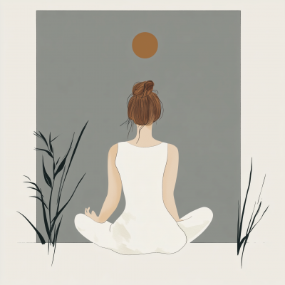 Minimalist Yoga Illustration