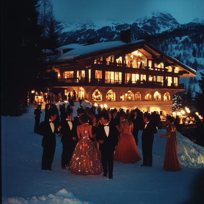 Glamorous 1980s Party at a Chalet